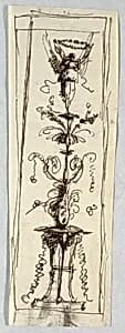 Candelabrum Sketch by Felice Giani, Italian, 1758–1823