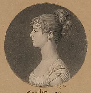 Caroline Lewis Barrett by Charles Balthazar Julien Févret de Saint-Mémin, 12 Mar 1770 - 23 Jun 1852
