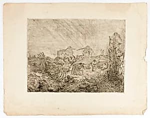 Cart and Ruins by Solon H. Borglum