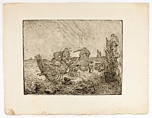 Cart and Ruins by Solon H. Borglum