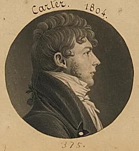 Carter by Charles Balthazar Julien Févret de Saint-Mémin, 12 Mar 1770 - 23 Jun 1852