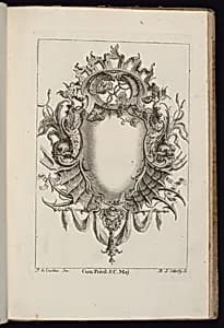 Cartouche with Dolphins by François de Cuvilliés the Elder, Belgian, active Germany, 1695 - 1768