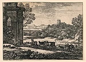 Cattle Driven Home Through a Storm by Claude Lorrain, French, 1604 - 1682