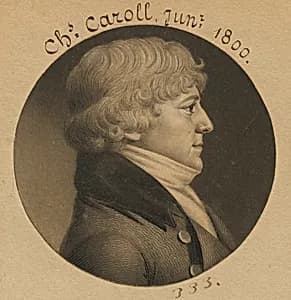 Charles Carroll Jr. by Charles Balthazar Julien Févret de Saint-Mémin, 12 Mar 1770 - 23 Jun 1852