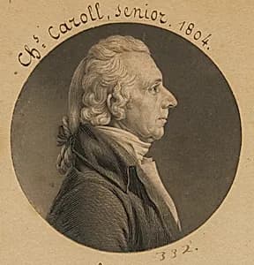 Charles Carroll by Charles Balthazar Julien Févret de Saint-Mémin, 12 Mar 1770 - 23 Jun 1852