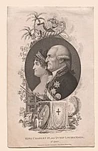 Charles IV and Louisa Maria by Robert Cooper, active early 19th century