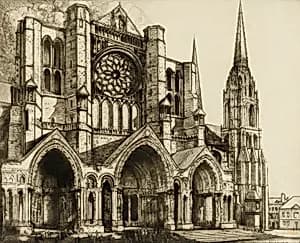 Chartres, North Portal by Donald Shaw MacLaughlan