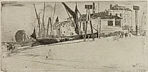 Chelsea Wharf by James McNeill Whistler (1834-1903)