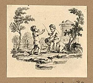 Children Playing by Gravelot, French, 1699 - 1773, active in England