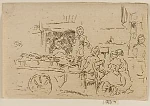 Children's Fruit Barrow by James McNeill Whistler (1834-1903)