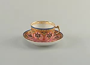Cup and saucer by Kuznetsoff Pottery, founded 1810