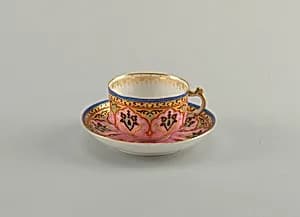 Cup and saucer by Kuznetsoff Pottery, founded 1810