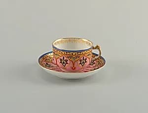 Cup and saucer by Kuznetsoff Pottery, founded 1810