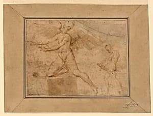 Cupid Visiting Psyche by Unknown