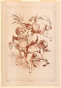 Cupidons Volants by Emile Wattier, French, 1800 - 1868