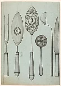 Cutlery Designs by Pietro Belli, Italian, 1780–1828
