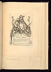 Dedication / Title Page by Jean-Bernard Turreau, French, 1672 - 1731