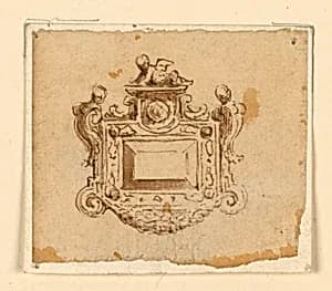 Design for a Brooch with Putti by Unknown