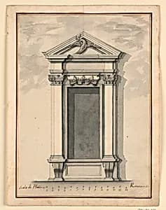 Design for a Window Frame by Carlo Marchionni, Italian, 1702–1786