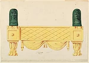 Design for andiron by Lefebvre Manufactory, Tournai
