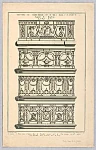 Design for Balcony Railings by Jean François Forty, active 1775 – 1790