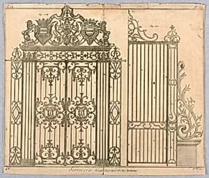Design for Gates by Bartolommeo Neici, Italian