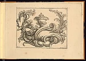 Design for Rococo Ornament by P. Ludovik, French?, active mid 18th century