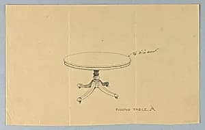 Design for Round Table "A" by A.N. Davenport Co.