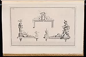 Designs for Andirons and a Mantel by Henri Sallembier, French, ca. 1753 - 1820