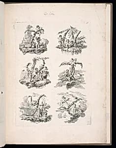 Designs for Letters by Jean Baptiste Piauger, French, active 1760s