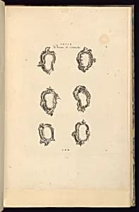 Desseins de Cartouches by François de Cuvilliés the Elder, Belgian, active Germany, 1695 - 1768