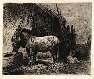 (Donkeys and Sheep) by Peter Moran