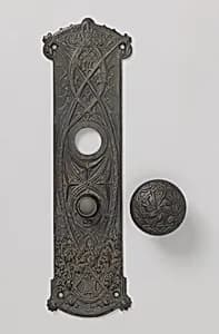 Doorplate with knob by Louis Henry Sullivan, American, 1856–1924