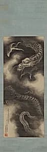 Dragon and clouds by Katsushika Hokusai 葛飾北斎 (1760-1849)