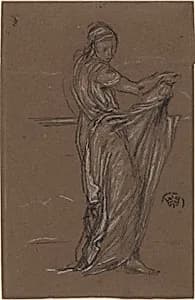 Draped Female Figure by James McNeill Whistler (1834-1903)