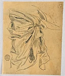 Drapery Study by Francis Augustus Lathrop, (American, 1849–1909)
