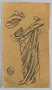 Drapery Study by Francis Augustus Lathrop, (American, 1849–1909)