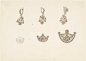Earrings and Brooches by Unknown