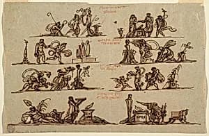 Eight Sacrificial Scenes by Felice Giani, Italian, 1758–1823