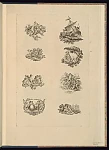 Eight Tailpiece Designs by Charles Eisen, French, 1720–1778