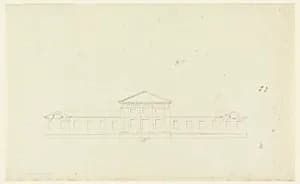 Elevation of a Country House by John Trumbull, American, 1756–1843