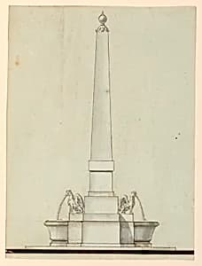 Elevation of a Fountain by Unknown