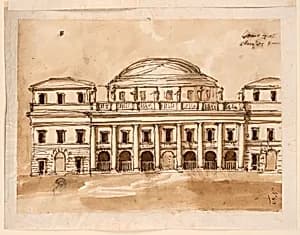 Elevation of a Town Mansion by Giuseppe Barberi, Italian, 1746–1809