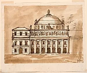 Elevation of a Town Mansion by Giuseppe Barberi, Italian, 1746–1809