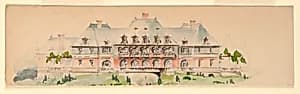Elevation of Mansion by Whitney Warren Jr., American, 1864–1943