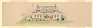 Elevation of Mansion by Whitney Warren Jr., American, 1864–1943