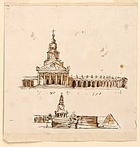 Elevations of a Mausoleum by Giuseppe Barberi, Italian, 1746–1809