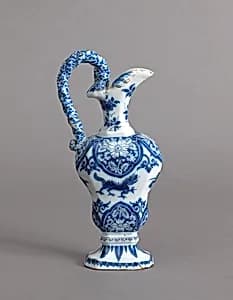 ewer by Grieksche A [de] (the Greek A Factory), Delft, Netherlands, founded 1658