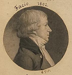 Facio by Charles Balthazar Julien Févret de Saint-Mémin, 12 Mar 1770 - 23 Jun 1852