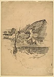 Farm Buildings, Germany by Walter Shirlaw, American, b. Scotland, 1838–1909